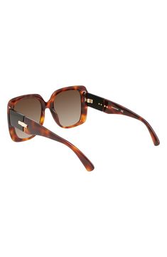 These square sunnies offer sophisticated style with gradient lenses and eye-catching metal Roseau bamboo designs at the temples. 53mm lens width; 20mm bridge width; 140mm temple length 100% UV protection Gradient CR-39 lenses Plastic Imported Brown Square Sunglasses With Gradient Lenses, Longchamp Roseau, Vince Camuto Handbags, Eyebrow Eyeshadow, Bamboo Design, Sunscreen Moisturizer, Exfoliate Face, Marc Jacobs Bag, Stuart Weitzman Shoes