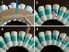 instructions for how to make a paper wreath