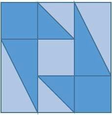 an image of a blue square that is in the shape of a rectangle pattern