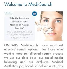 a woman's face is shown with the words, welcome to medi - search