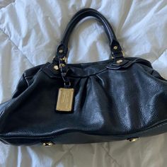 This Is In Great Condition, Worn A Few Times It’s Been In My Closet For About 15 Years If Not Longer. As You Can See I Never Used The Straps They Still Have The Paper And Tape Wrapped On Them. Have A Few Marks . Look At Pictures For Reference. Inside Of The Bag Is Great Condition. The Small Pocket Inside Does Have A Little Makeup On It But You Can’t Tell Unless You Pull Out The Pocket . Small Bag Outfit, Marc Jacobs Shoulder Bag, Marc Jacobs Crossbody Bag, Grey Crossbody Bag, Inside My Bag, Black Crossbody Purse, Inside Bag, Quilted Crossbody Bag, Metallic Bag