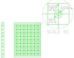 the diagram shows how to make a scale for an object with squares and dots on it