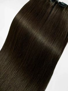 Color The darkest brown shade combines a warm and cool undertone together, it is neither a cool nor warm tone—it is in the middle. Ultra-Seamless Clip-In Hair Extensions 0.4cm Wide & Matte Silicone Band, Undetectable & Comfortable Natural Looking For All Types Of Hair, Especially Thin/Fine Hair 5 Pieces In Total 1x 8-inch, 4 clips 2x 6-inch, 3 clips 2x 4-inch, 2 clips Types Of Hair Extensions, Thick Hair Styles Medium, Halo Hair Extensions, Types Of Hair, Hair Due, Brown Shade, Warm Tone, Cool Undertones, Mocha Brown