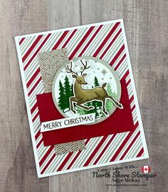 a christmas card with a deer on it