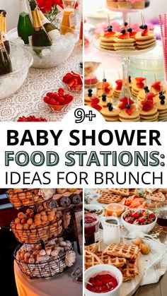 baby shower food stations ideas for brunch