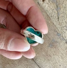 Gorgeous Arizona Turquoise 925 Silver Heart Ring 💙 Size 6 Silver Heart Ring, Reusable Pouches, Arizona Turquoise, Energy Crystals, Black Tourmaline, Cleaning Jewelry, Silver Heart, Crystals And Gemstones, Crystal Jewelry