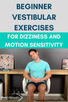 Physiotherapist Mike Kutcher demonstrating vestibular exercises for seniors - Relieve dizziness, vertigo, and motion sensitivity with these gentle exercises Vertigo Relief, Vertigo Remedies, Beginner Exercises, Rehabilitation Exercises, Migraine Prevention, Posture Exercises, Ear Health, Health Heal