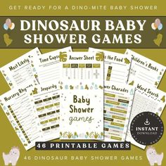 Dinosaur Baby Shower Games Bundle. 46 Printable Couples Baby Shower Games / Co ed Baby Shower Games. Dino Baby Shower. Fun Baby Shower Games Co Ed Baby Shower Games, Ladies Night Party Games, Dinosaur Baby Shower Games, Charades Words, Couples Baby Shower Games, Co-ed Baby Shower Games, Girls Night Games, Ladies Night Party, Baby Shower Games Coed