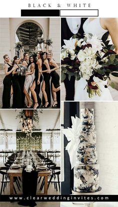 black and white wedding color scheme