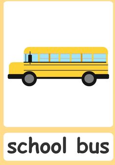 a yellow school bus with the words school bus below it