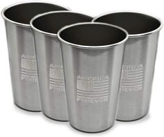 PRICES MAY VARY. MADE TO LAST METAL SOLO CUPS: 16 ounce cups, built from 100% stainless steel, laser etched so our flag never fades, the AMERICA FOREVER pint-size tumbler will last a lifetime. VERSATILE CUPS: Made for daily use, perfect for parties, tailgating, BBQ-s, trips, and special occasions. Large capacity serves everyone and your drinks will stay chilled longer - elevating your cold-drink experience. Cups fit most cup holders, great for indoors and outdoors, odorless, rust-proof. SAFE FOR Iron Eagle, Metal Cups, Man On The Moon, Stainless Steel Cups, Laser Etching, Cup Holder, Premium Quality, Tumbler, Stainless Steel