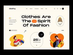 the website for clothes are the spirit of fashion, which features images of men and women