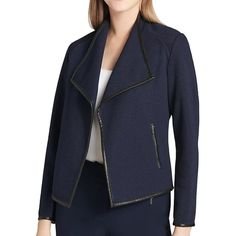 New Calvin Klein Diamond Textured Flyaway Jacket Large Fits True To Size, Order Your Normal Size Oversized Flyaway Collar, Open-Front Silhouette Long Sleeves, Side Zip Pockets Allover Diamond Texture, Faux-Leather Trim Model Measurements: 5'10" Height, 33.5" Bust, 23.5" Waist, 34.5" Hips, Wearing A Size Extra Small Imported Polyester/Spandex; Trim: Polyurethane Hand Wash ** First Time Shoppers** Feel Free To Use My Referral Code For An Extra Discount Teresa_dearmond. I Also Offer Bundle Discount Calvin Klein Career Blazer For Fall, Calvin Klein Fall Career Blazer, Chic Calvin Klein Fall Blazer, Calvin Klein Fall Workwear Outerwear, Diamond Texture, Open Front Blazer, Open Front Jacket, Spring Sweater, Plus Size Activewear