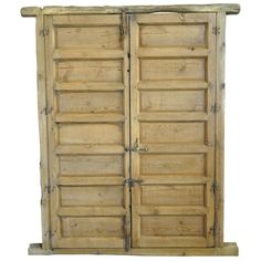 an old wooden door with many drawers on the front and side doors, all made out of wood