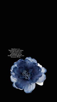 a blue flower on a black background with the words, i am not sure what this is