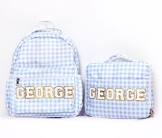 "Plaid Custom Backpacks, Back to school, Custom Name lunch bags, Custom Nylon Backpack with letters, Kid's gifts back to school, Backpacks 🌟About🌟 Welcome to our LeMonde shop where we offer a variety of kids customized Backpacks and Lunch Boxes! Our Backpacks and Lunch Boxes are perfect for your little ones to make a School day easy and bring it fun. Each of our Backpacks is made with high-quality materials and designed to fit comfortably and securely. We offer a range of customization options Cheap Backpack For Back To School Gift, Affordable Themed Bags For Back To School, Cheap Playful Bags For Back To School, Cheap Themed Bags For Back To School, Affordable Personalized Bags For Back To School, Cheap Standard Backpack With Letter Print, Cheap Letter Print Backpack For End Of School Year, Cheap Personalized Bags For Back To School, Cheap Back To School Lunch Bag Gift