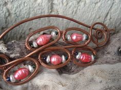 Shawl Pin Scarf Pin Copper Brooch with Pearls Copper Spiral Hair Pin Hammered Copper Wire Fibula Pin Metalwork Copper Pin Pink Pearls Pin. Copper wire formed and hammered. Then I wire wrapped beautiful pink fresh water pearls and white ones. Its dimension is 11 x 4,5 cm. For more handmade jewelry please visit : https://www.etsy.com/shop/AnnaRecycle?ref=hdr_shop_menu * I ship every order by registered mail with a tracking number, that you could check every moment by opening your order number .You Star Shawl, Shawl Pin, Pink Pearls, Pearl Pin, Big Hoop Earrings, Scarf Pin, Bronze Ring, Shawl Pins, Pearl Brooch