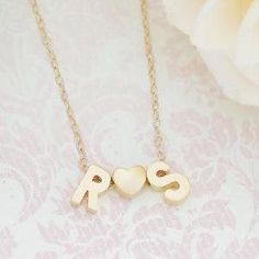 Wedding Bridesmaid Gifts, Heart Necklace Gold, Love You Images, Wedding Gifts For Bridesmaids, Gold Heart Necklace, Gold Initial, Unique Necklace, Girly Jewelry, Wedding Bridesmaid