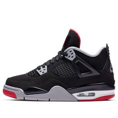 (GS) Air Jordan 4 Retro OG 'Bred' 2019 408452-060 Big Kids Basketball Shoes  -  KICKS CREW Tenis Jordan Retro, Jordan 4 Black, Jordan 4’s, Nike Air Jordan 4 Retro, Red Jordans, Jordan Retro 4, Nike Air Jordan 4, Dr Shoes, Black Jordans