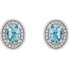 Aquamarine & Diamond Halo-Style Earrings Style #86630 Aquamarine Halo Setting Jewelry For Anniversary, Aquamarine Jewelry With Halo Setting For Weddings, Fine Jewelry Aquamarine Halo Setting, Blue Octagon Aquamarine Jewelry, Blue Hallmarked Aquamarine Jewelry, Men's Jewelry, Contemporary Bracelets