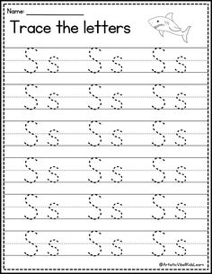 trace the letters worksheet for children to practice their handwriting and writing with numbers