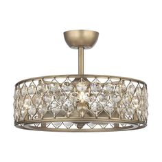 a chandelier with crystal beads hanging from it's ceiling fixture, against a white background