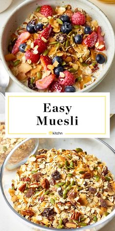 an easy muesli recipe with fruit and nuts