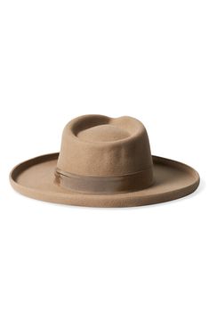 Pure wool felt elevates a charming fedora with exceptional appeal. Wool felt Spot clean Imported Classic Boater Hat With Flat Brim For Fall, Fitted Boater Hat With Short Brim For Fall, Fitted Fall Boater Hat With Short Brim, Fitted Flat Brim Felt Hat For Fall, Classic Wide Brim Boater Hat For Fall, Chic Wool Felt Hat For Fall, Elegant Flat Brim Felt Hat For Fall, Elegant Felt Hat With Flat Brim For Fall, Chic Wool Brimmed Fedora