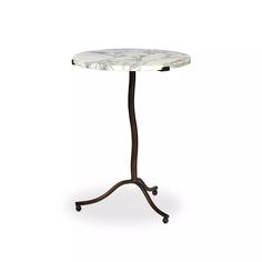 Sophie End Table - White Marble Classic Side Table, Marble Top End Tables, Four Hands Furniture, Rusted Metal, Side And End Tables, Four Hands, Rectangular Dining Table, Black Marble, Metal Finishes