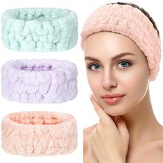 PRICES MAY VARY. Package include: you will receive 3 pieces headbands totally in different colors, suitable for facial care, facial cleaning, shower or makeup, help you block excess hair Simple design: this hair band is simple and practical, without too much decoration, elastic and will not fall off; It is very convenient to use and will not hurt the skin, a good helper for you to wash your face with makeup Good material: spa facial headband is made of microfiber fleece, soft and fluffy, washabl Facial Headband, Spa Facial, Washing Face, Facial Cleaning, Makeup Help, Spa Headband, Excess Hair, Facial Spa, Orange Light