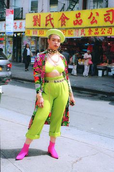 Jaraé, 35mm Soft Queer Aesthetic, Green Button Down Outfit, Queer Maximalism, Concert Aesthetic Outfit, Bug Outfit, Maximalist Outfit, Edm Outfit, Brat Green, Edm Concert