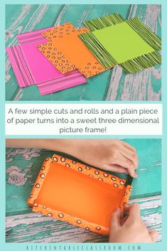 the instructions for how to make paper frames