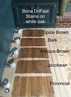 the floor is covered with different types of wood