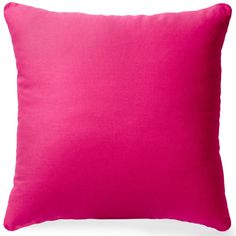 a bright pink pillow on a white background