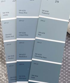 three shades of blue and gray on the same color scheme for walls or floors,