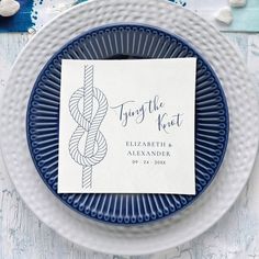 a plate with a place card on it