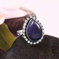 Lapis lazuli ring, statement ring, natural gemstone ring, 925 sterling silver ring, handmade ring, gift for her, anniversary gift, birthday gift Gemstone      Lapis lazuli Weight           8 Gm Size             9 We have great collection of fine 925sterling silver plated jewelry,which is absolutely unique and precious. Our jewelry is always with 925 sterling silver plated base material. The important thing is that when our semi - precious gemstone confluences with these silver,it definitely beco Sapphire Lapis Lazuli Ring Jewelry, Lapis Lazuli Gemstone Ring Jewelry, Adjustable Lapis Lazuli Gemstone Ring, Lapis Lazuli Gemstone Rings Fine Jewelry, Fine Jewelry Lapis Lazuli Gemstone Rings, Stamped 925 Round Lapis Lazuli Jewelry, Elegant Silver Stackable Rings With Natural Stones, Handmade Lapis Lazuli Ring, Elegant Silver Sapphire Ring With Natural Stones