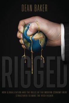 a hand holding a small earth in it's palm, with the words rigged on it