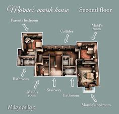 the floor plan for marnie's marsh house