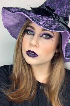 Witch makeup | Witch halloween Diy Witch Makeup Women, Witch Face Paint, Witch Makeup Ideas, Karneval Diy, Witchy Makeup