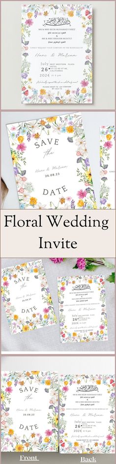 the floral wedding stationery is perfect for any type of ceremony or special event, and it