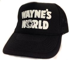 Waynes world Trucker Hat Mesh Hat vintage snapback hat adjustable unworn Vintage style trucker hat This is a Trucker hat mesh hat, it has an adjustable snapback so it fits most people 100% Polyester Front 100% Nylon Mesh Back 5-panel cap Seamless Foam Front Panel with Lining 8 Rows Stitching on Visor Matching Fabric Under visor Adjustable Plastic Snap Trucker Hats Men, Trendy Trucker Hats, Waynes World, Halloween Costume Hats, Waynes World Hat, Wayne's World, Cute Caps, Snap Back Hat, Vintage Trucker Hats