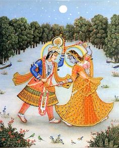 Vrinda Devi, Indian Traditional Paintings, Radha And Krishna, Mughal Paintings, Radha Krishna Wallpaper