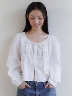 Feminine Cotton Puff Sleeve Top For Daywear, Everyday Cotton Puff Sleeve Blouse, Cotton Puff Sleeve Blouse For Everyday, Everyday Cotton Blouse With Puff Sleeves, Puff Blouse, White Shirt Blouse, 9th Grade, Feminine Blouses, Skirt Denim