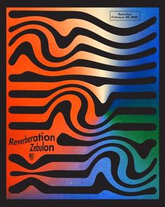 an image of a poster with wavy lines in the background and text that reads revolution zebralon