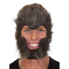 Werewolf Face Scary Hairy Gray Wolf Beast Monster Adult Halloween Costume Mask | eBay Novelty Brown Costume Accessories For Halloween, Novelty Brown Halloween Costume Accessories, Werewolf Halloween Costume, Werewolf Face, Wolverine Mask, Wolf Beast, Beast Monster, Werewolf Halloween, Werewolf Mask