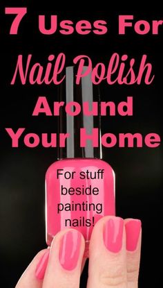 Have you ever seen the perfect shade of nail polish and brought it home only to realize it wasn’t? You’ll never use it again, so what do you do with it? Don't have to let that bottle of polish go to waste! We are sure that there are a bunch of ways you can use it around your home that you haven’t even thought of! To start you off, follow along as eBay shares seven uses for nail polish that have nothing to do with painting your nails! Nail Polish Crafts, My New Room, Household Hacks, Things To Know, Have You Ever, Home Remedies, Cleaning Hacks, Hair And Nails, Fun Crafts