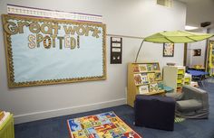 the children's playroom is clean and ready for their parents to use it