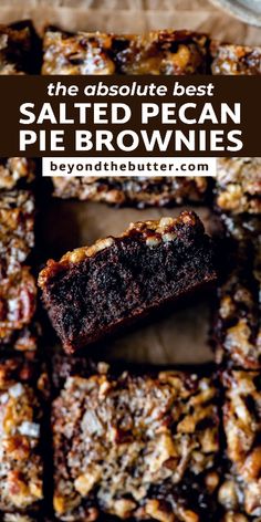 the absolute best salted pecan pie brownies