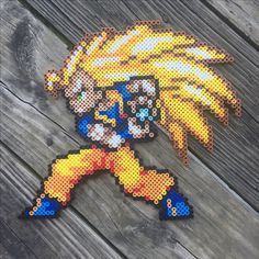 an image of a pixel art piece that looks like the character sonic from mario bros